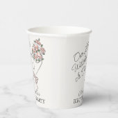 Roze Bloemenmarkt Frisse Bloemen Verjaardag Papieren Bekers (Rechts)