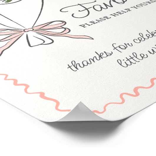 Roze Bloemenmarkt Frisse Bloemengunsten Teken Poster (Hoek)