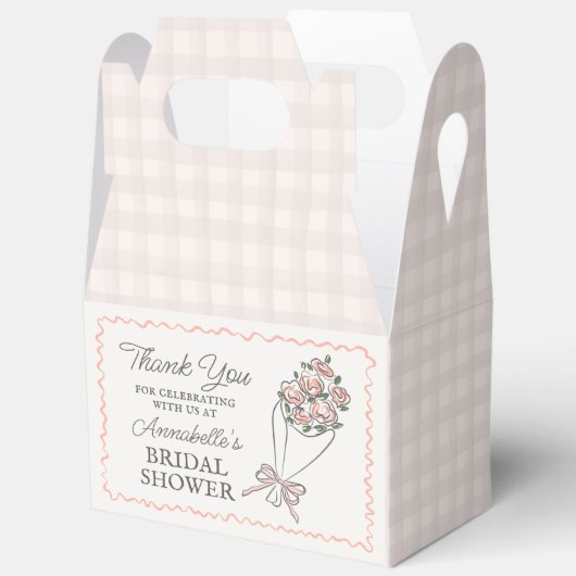 Roze Bloemenmarkt Verse Bloem Bruids Bruiloft Bedankdoosjes (Open)