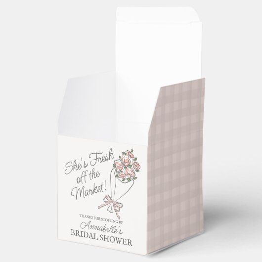 Roze Bloemenmarkt Verse Bloem Bruidsdouche Bedankdoosjes (Geopend)
