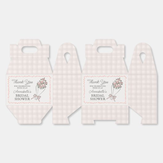 Roze Bloemenmarkt Verse Bloem Bruidsdouche Bedankdoosjes (Ongevouwen)