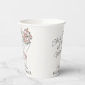 Roze Bloemenmarkt Verse Bloemen Bruidsdouche Papieren Bekers (Links)