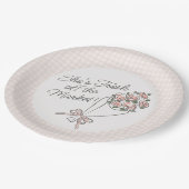 Roze Bloemenmarkt Verse Bloemen Bruidsdouche Papieren Bordje (Gekanteld)