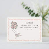 Roze Bloemenmarkt Verse Bloemen Details Invoegen Informatiekaartje (Staand voorkant)