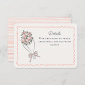 Roze Bloemenmarkt Verse Bloemen Details Invoegen Informatiekaartje (Voorkant / Achterkant)