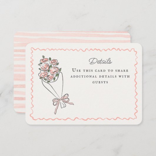 Roze Bloemenmarkt Verse Bloemen Details Invoegen Informatiekaartje (Voorkant / Achterkant)