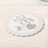 Roze Bloemenmarkt Verse Bloemen Verjaardagsfeest Kartonnen Onderzetters (Gekanteld)