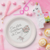 Roze Bloemenmarkt Verse Bloemen Verjaardagsfeest Papieren Bordje (Feest)