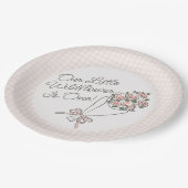 Roze Bloemenmarkt Verse Bloemen Verjaardagsfeest Papieren Bordje (Gekanteld)