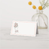 Roze Bloemenmarkt Verse Bloemen Vouwkaartje Plaatskaartje (Voorkant)