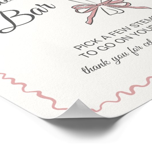 Roze Bloemenmarkt Verse Bloemenbloemenbar Teken Poster (Hoek)