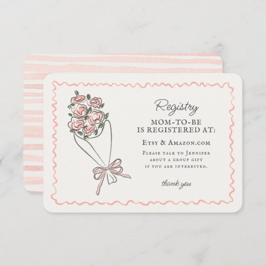 Roze Bloemenmarkt Verse Bloemenregister Invoegen Informatiekaartje (Voorkant / Achterkant)