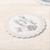 Roze Bloemenmarkt Verse Bloemige Bruids Shower Kartonnen Onderzetters (Gekanteld)