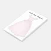 Roze Bloemenmeisje Schattig Gepersonaliseerd Post-it® Notes (Schuin)