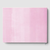 Roze bloemenmeisje waterverf baby shower gastenboek (Achterkant)