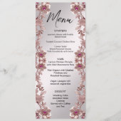 Roze Bloemenmenu Menu (Voorkant)