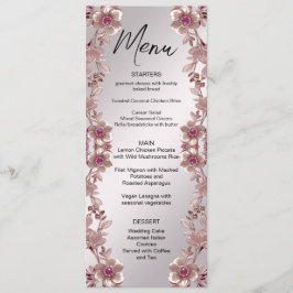 Roze Bloemenmenu Menu