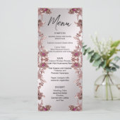 Roze  Bloemenmenu Menu (Staand voorkant)