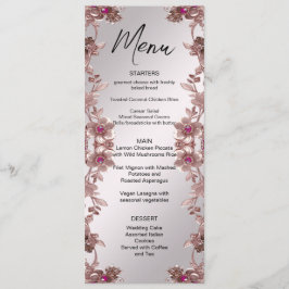 Roze Bloemenmenu Menu