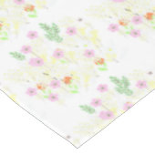 Roze bloemenmix tafelkleed (Gekanteld)
