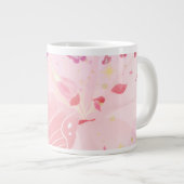 Roze bloemenmok grote koffiekop (Voorkant rechts)