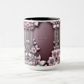 Roze Bloemenmok Mok (Midden)