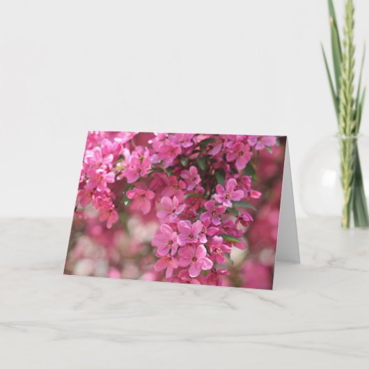 Roze BloemenNotecards Bedankkaart (Voorkant)