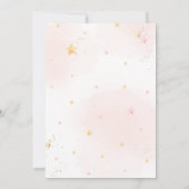 Roze Bloemenolifant Baby shower Kaart (Achterkant)