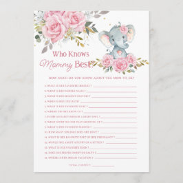 Roze Bloemenoorlog Roze Olifant Wie Kent Mama Het  Notitiekaartje