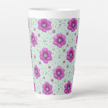 Roze Bloemenpatroon Met Druppels
