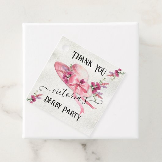 Roze bloemenPet Derby Vrijgezellenfeest Bedankjes Labels (In situ)