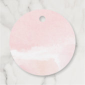 Roze bloemenpompoen goud wit baby shower bedankjes labels (Achterkant)