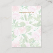  roze bloemenprint oorbel display Kaart Visitekaartje (Achterkant)