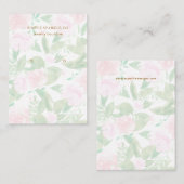  roze bloemenprint oorbel display Kaart Visitekaartje (Voorkant / Achterkant)