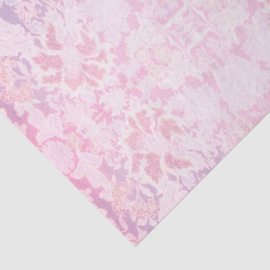  roze bloemenprint tissuepapier (Detail)