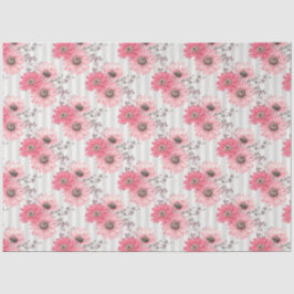 Roze Bloemenreeks Ontwerp 11 Tissuepapier