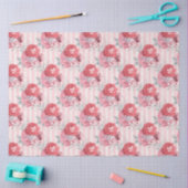 Roze Bloemenreeks Ontwerp 1 Tissuepapier (Craft)