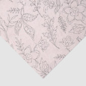 Roze Bloemenreeks Ontwerp 2 Tissuepapier (Detail)