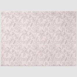 Roze Bloemenreeks Ontwerp 2 Tissuepapier