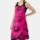 Roze bloemenrozen achtergrond schort (Insitu)
