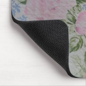 Roze bloemenrozen vintage muismat (Hoek)