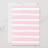 Roze bloemenschattige strik boho chic baby meisje  kaart (Achterkant)