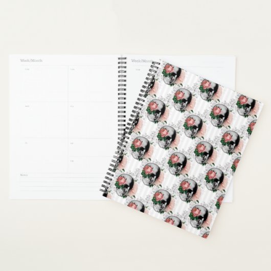 Roze Bloemenschedel Serie Ontwerp 2 Planner (Display)