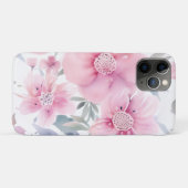 Roze Bloemenschildering in Waterverf Case-Mate iPhone Case (Achterkant (horizontaal))