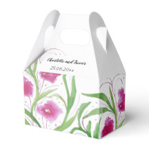 Roze Bloemenschildering in Waterverf Handgeschilde