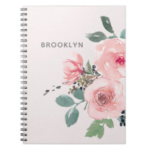 Roze bloemenschildering in waterverf stijl