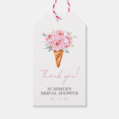 Roze bloemenschoenen zijn opgekapt Vrijgezellenfee Cadeaulabel (Voorkant)