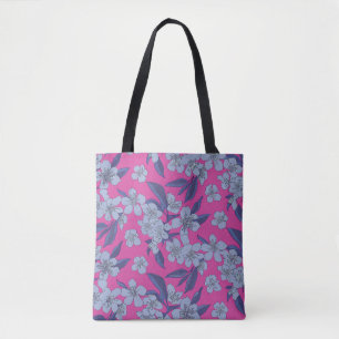 Roze Bloemenschoudertas met Stijl Tote Bag