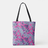 Roze Bloemenschoudertas met Stijl Tote Bag (Achterkant)