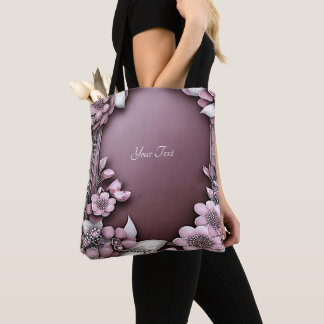 Roze Bloemenschoudertas Tote Bag